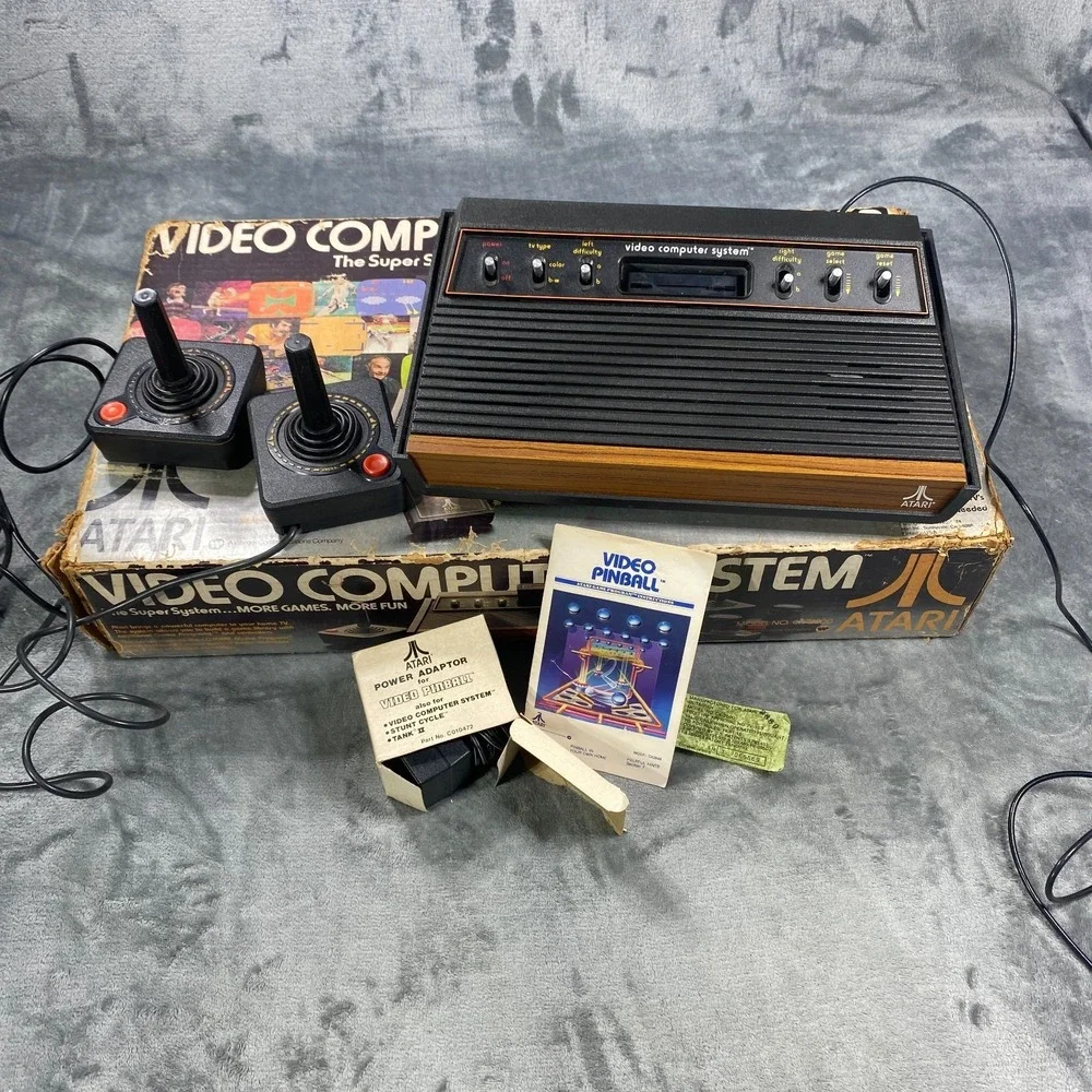 Atari CX-2600 Video Computer System Original Box Untested Gaming 2 Controller